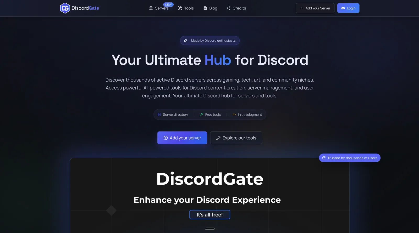 DiscordGate home page
